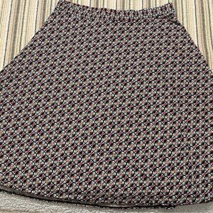 George Stretch Women's XL Black White Pink Orange Geometric Knee Length Skirt